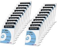 TUKA 20X Présentoirs de Table A4 Portrait, Acrylique 2,5mm d'épaisseur, Transparent L-Stand Inclinés Porte-Brochures Porte Menu Support de Présentation pour Bureau Réception Foires, TKD8200-A4-20x