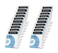 TUKA 20X Présentoirs de Table A5 Portrait, Acrylique 2,5mm d'épaisseur, Transparent L-Stand Inclinés Porte-Brochures Porte Menu Support de Présentation pour Bureau Réception Foires, TKD8200-A5-20x