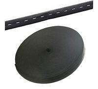 TUKA 30 Mètre x 20mm Elastique Bandes avec boutonnière à coudre, Plates Élastique Bandes de Ruban pour Pantalon Ceintures, Maternité Vêtements, vêtements personnalisés, DIY, Noir TKB5091-black