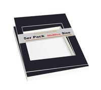 TUKA 5X Passe-Partout 60x80 cm, Ouverture 40x60 cm, Noir, 1 mm d'épaisseur Passepartout sans Acide Résistant au Vieillissement pour l'encadrement Photos Affiches Impressions d'art, TKD9100