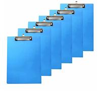 TUKA 6x A4 Porte-bloc en Aluminium, avec Pince, Haute Résistant Planchettes en Aluminium de Haute Qualité, Idéal pour le Travail Quotidien, Clip Planches 6er Pack en Couleur Bleue, TKD8025-blue-6x