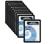 TUKA-i-AKUT 10x A4 Cadre à Clipser en Aluminium Coins Arrondis, Profilé Aluminium 25 mm Cadre pour Affiche Photo Poster, Cadre d'Affichage avec Matériel de Fixation, Noir Couleur TKD8421-A4-10X