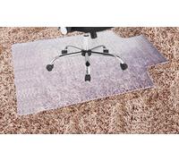TUKA-i-AKUT 2er 90 x 120 cm Tapis de Protection de Sol en Moquette, avec Rivets, Coussin Tapis de Chaise de Bureau pour Tapis, Protecteur de Tapis, Laiteux Transparent TKD4012-2X