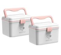 TUKA-i-AKUT 2X 14,6L Boîte à Médicaments, Portable à Deux Couches avec Poignée de Transport, Armoire à Pharmacie, Boîte de Premiers Secours, Boîte de Rangement pour Médicaments, TKD6402-XL Blanc