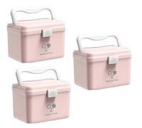 TUKA-i-AKUT 3X 14,6L Boîte à Médicaments, Portable à Deux Couches avec Poignée de Transport, Armoire à Pharmacie, Boîte de Premiers Secours, Boîte de Rangement pour Médicaments, TKD6402-XL Rose