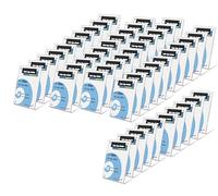 TUKA-i-AKUT 50X A5 Portrait Support de Table en Acrylique, Fermeture Magnétique, Support Publicitaire Incliné Forme L pour Brochures Photos Panneaux Carte menu, Transparent TKD8242-A5-50x