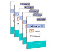 TUKA-i-AKUT 5pcs A4 Plaque de Porte et de Signalisation, Info Sign Bureau Panneau. Montage sur Mur ou Porte à l'aide de colle, Sans Perçage, Insertions A4 210 x 297 mm, TKD8305-A4-5x