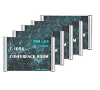TUKA-i-AKUT 5pcs A6 Plaque de Porte et de Signalisation, Info Sign Bureau Panneau de porte. Insertions A6 Paysage ou Portrait 148 x 105 mm, Se visse ou se colle sur Mur ou Porte, TKD8302-A6-5x