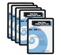 TUKA-i-AKUT 5x A2 Cadre à Clipser en Aluminium Coins Arrondis, Profilé Aluminium 25 mm Cadre pour Affiche Photo Poster, Cadre d'Affichage avec Matériel de Fixation, Noir Couleur TKD8421-A2-5X