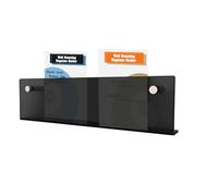 TUKA-i-AKUT 60cm Étagères Murales en Acrylique Extra Résistant, Support Mural pour Magazines, Journaux, Brochures, Livres, Porte-Revues Porte-Prospectus Murales Noir TKD8256-60cm-1x