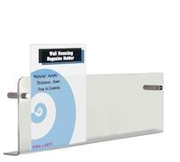 TUKA-i-AKUT 80cm Étagères Murales en Acrylique Extra Résistant, Support Mural pour Magazines, Journaux, Brochures, Livres, Porte-Revues Porte-Prospectus Murales Transparente TKD8256-80cm-1x