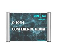 TUKA-i-AKUT A3 Plaque de Porte et de Signalisation, Info Sign Bureau Panneau de porte. Insertions A3 Paysage ou Portrait 420 x 297 mm, Se visse ou se colle sur un Mur ou une Porte, TKD8302-A3