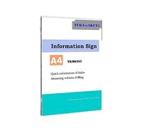 TUKA-i-AKUT A4 Plaque de Porte et de Signalisation, Info Sign Bureau Panneau. Montage sur Mur ou Porte à l'aide de colle, Sans Perçage, Insertions A4 210 x 297 mm, TKD8305-A4