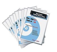 TUKA-i-AKUT Aluminium 10x A1 Cadre à Clipser, Profilé Aluminium 25 mm, Cadre Photo avec Vitre de Protection, Fixation Argent