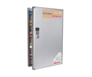 TUKA-i-AKUT Armoires à 120 Clés avec Serrure Électronique, Métal Placards à Clés pour Montage Mural, avec Porte-Clés + Kit de Montage, Boîte à Clés de Alliage d'Aluminium Armoires à Clés TKD8651-120