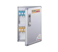 TUKA-i-AKUT Armoires à 24 Clés avec Serrure Électronique, Métal Placards à Clés pour Montage Mural, avec Porte-Clés + Kit de Montage, Boîte à Clés de Alliage d'Aluminium Armoires à Clés TKD8651-24