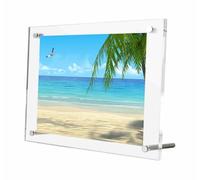 TUKA-i-AKUT Cadre en Acrylique pour Photo 13x18 cm, Transparent Cadre d'image à Double Clair Panneau, Cadre d'affichage de Bureau pour Documents Posters Certificat, Affiches Dépliantes, TKD9400-7z-1x