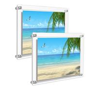 TUKA-i-AKUT Cadre Mural en Acrylique Transparent, Cadre d'affichage pour Photos, Documents, Certificats, A5, 2 Unités