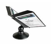 TUKA-i-AKUT Kit Pupitre Présentoir de Table, Réglable et Rotatif, 20 Panneaux d'Affichage A4 Pochettes de Vision, Présentation et Consultation Documents. Système de Panneau, Noir TKD8221 Black