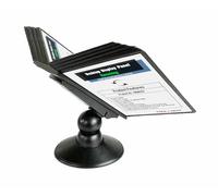 TUKA-i-AKUT Kit Pupitre Présentoir de Table, Réglable et Rotatif, 30 Panneaux d'Affichage A4 Pochettes de Vision, Présentation et Consultation Documents. Système de Panneau, Noir TKD8221 Black