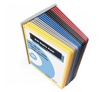 TUKA-i-AKUT Pupitre Présentoir Mural 20 Panneaux d'Affichage A4 Assortie, Support Kit Mural, Consultation Présentation Documents Entrepôt Atelier Laboratoire Bureau etc. Multicolore TKD8222-20x Bunt