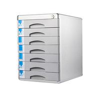 TUKA-i-AKUT XXL Boîte à Classement Métal Verrouillable, 7 Tiroirs A4, avec Champs d'Étiquetage, Boîte de Rangement en Alliage d'Aluminium, Boîte d'Tiroir Extra Robuste Stable, TKD8601-7F