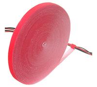 TUKA Manager Câbles 10M x 15mm, Auto-attaché Bande crochet & boucle Câble Gestionnaire, Microfibre Auto-Adhésif Hook & Loop Range Câble, Réversible Réglable Réutilisable, Rouge, TKB5013 red