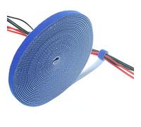 TUKA Manager Câbles 15M x 20mm, Auto-attaché Bande crochet & boucle Câble Gestionnaire, Microfibre Auto-Adhésif Hook & Loop Range Câble, Réversible Réglable Réutilisable, Bleu, TKB5010 blue