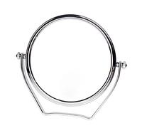 TUKA Miroir Maquillage Grossissement x7, 6 inch Compact Miroir Cosmétique sur Pied, Chrome, Ø 15,3 cm, 100% et 700% orientable sur 360°, Haute Qualité Miroir de Table, TKD3102-7x