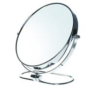 TUKA Miroir Maquillage Pliable, x10 Grossissement, 8" Cosmétique sur Pied pour Chambre et Voyage, Ø 20 cm de Table, Double Visage Tournant de Rasage, TKD3125-10x