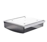 TUKA TKD8606-1X Tiroirs de bureau 24 x 21 x 8 cm, Tiroirs autocollants, cachés, boîte de rangement sous bureau, boîte à crayons Noir mat