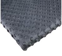 Tukan-tex Tissu peluche en polyester au mètre | Minky | Tissu pour enfant en polaire moelleuse, Minky, gris, 50x160