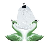 TUKE Grand moule à chocolat 3D en forme de cygne - 14,4 x 13,1 x 4,8 cm - Avec 3 clips - Pour décoration de gâteaux, desserts, fondants, pâtisseries