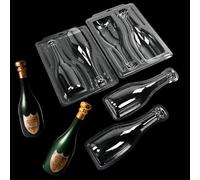 TUKE Moule à chocolat en PET professionnel en polycarbonate pour chocolat, bonbons, pâtisserie, durable, flexible, antiadhésif, passe au lave-vaisselle (sans BPA) (B_ bouteille de bière)