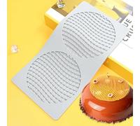 TUKE Moule en silicone 3D pour gâteau avec tapis en dentelle, embosseur de texture en silicone pour fondant, chocolat, gabarit à bordure pour décoration de gâteau (C_ Nid d'abeille)