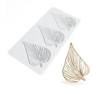 TUKE Moule en silicone pour impression de fondant, rouleau à pâtisserie en chocolat avec motif feuille, tapis texturé en silicone de qualité alimentaire, outil de décoration de gâteau, pochoir à