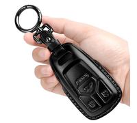 Tukellen Coque de udi en cuir véritable avec porte-clés, coque de protection en cuir compatible avec Audi A4 Q7 Q5 TT A3 A6 SQ5 R8 S5 Smart Key - Noir