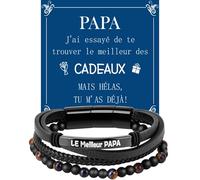 Tukeoo Idee Cadeau Homme Bracelet Homme Cadeau Noel Bracelet Magnétique Cadeau Papa Grand Pere Mari Copain Couple Fête des Pères Fete des Peres