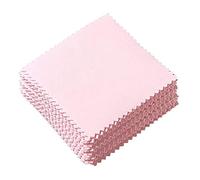 TUKEVA 100 Pièces Bijoux de Chiffons de Polissage Chiffon de Polissage Bijoux Chiffon de Nettoyage Chiffon de Polissage Jaune Antirouille Chiffons,pour Perle Sterling Or Platine et Argent (Rose)