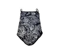 TUKEVA Cache cou masque moto tête de mort Conception d'oreille suspendue Cache Cou Visage de Crâne Respirant Séchage Rapide Anti-Solaire Cache-Cou pour Moto, Cyclisme,Randonnée et Fêtes (Motif noir)