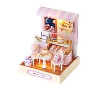 TuKIIE Kit de maison de poupée miniature à faire soi-même avec meubles, à l'échelle 1:24 - Mini maison de poupée en bois anti-poussière pour enfants, adolescents et adultes (Sweet Talk)