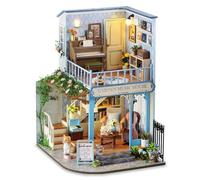 TuKIIE Kit de maison miniature à faire soi-même avec meubles, échelle 1:24 - Mini maison de poupée en bois - Anti-poussière et mouvement musical pour enfants, adolescents et adultes (Symphonie du