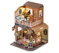 TuKIIE Kit de maison miniature à faire soi-même avec meubles, échelle 1:24 - Mini maison de poupée en bois - Anti-poussière et mouvement musical pour enfants, adolescents et adultes (rencontre avec le