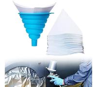 TUKNN Filtre à Peinture, Filtre Entonnoir en Silicone, Entonnoir Silicone Pliable, Papier Filtre de Peinture en Nylon Fin, Entonnoir Filtre à Peinture, pour Filtrer Le Liquide, La Peinture, 20 Pièces