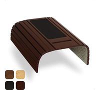 Tuko Table Accoudoir Canapé en Bambou, Flexible, Antidérapant avec Support Téléphone Intégré, Plateau Canapé, Idéal comme Tapis de Souris, pour Poser Boissons, Snacks, Télécommande TV, Marron Cerise