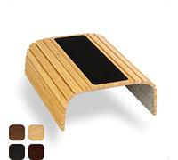 Tuko Table Accoudoir Canapé Flexible en Bambou, Plateau Canapé Antidérapant 41x 34 cm, Idéal comme Tapis de Souris, pour Poser Boissons, Snacks, Télécommande TV, Naturel