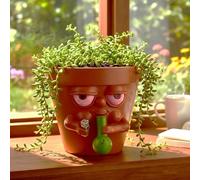 TUKRKRS 2-Pack Extra-Large Smoking Succulent Planter Pot - Fun Chill-Out Plant Pots for Indoor Plants, Novel Garden Pot for Succulents & Cactus Gift(S)