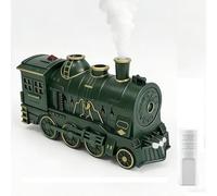 TUKRKRS Locomotive Aromatherapy Diffuser with Smoke Ring & Direct Mist, Remote Control, Warm/Blue Night Light, Vintage Decor Gift for Train Lovers,Valentine's Day Gift for Boyfriend(Green)