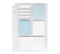 TUL® Blocs-notes adhésifs lignés à disque - Couleurs assorties - 25 feuilles par bloc - 1 tableau de bord de 5 blocs assortis