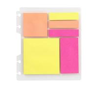 TUL® Discbound Bright Bloc-notes adhésifs de couleurs assorties, 25 feuilles par bloc, 1 tableau de bord de 6 blocs assortis